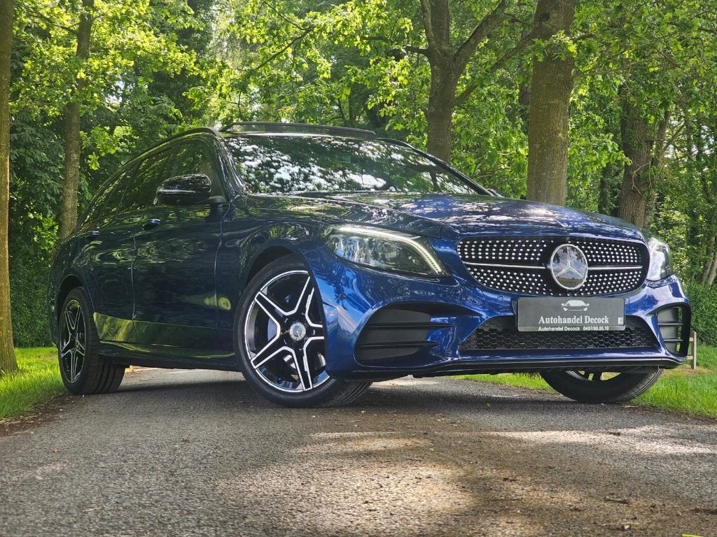 Mercedes C klasse c220 diesel | AMG pack | HEAD UP | PANO, Auto's, Automaat, 143 kW, Euro 6, Blauw