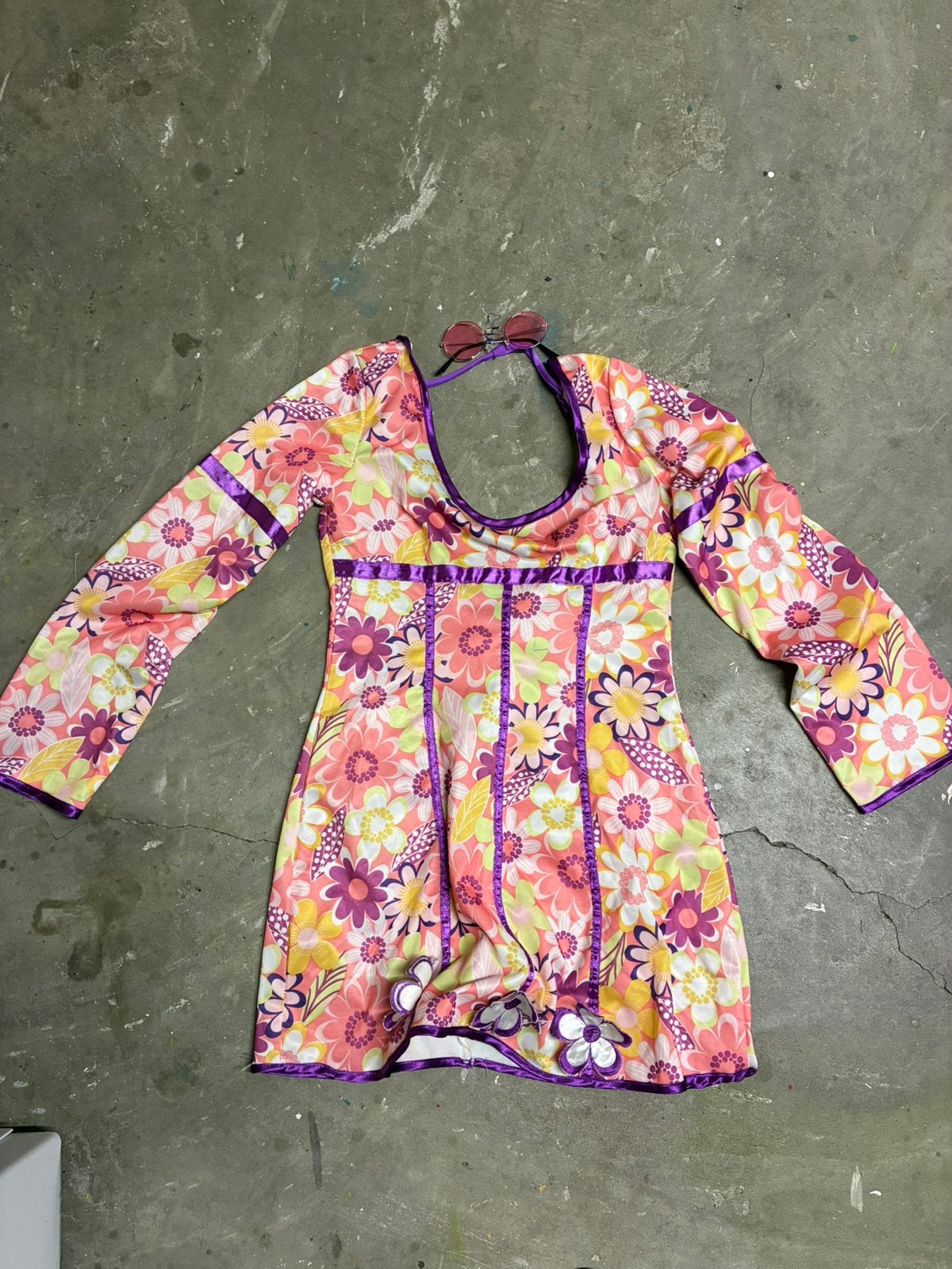 Robe Flower Power à lunettes rondes, Enlèvement ou Envoi, Comme neuf