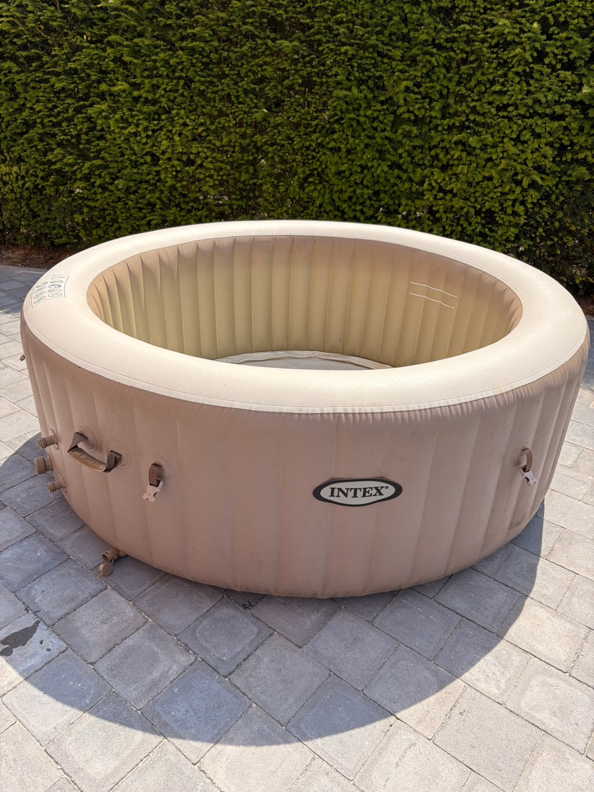 Jacuzzi Intex Pure Spa, Tuin en Terras, Ophalen, Gebruikt, Afdekzeil, Opblaasbaar