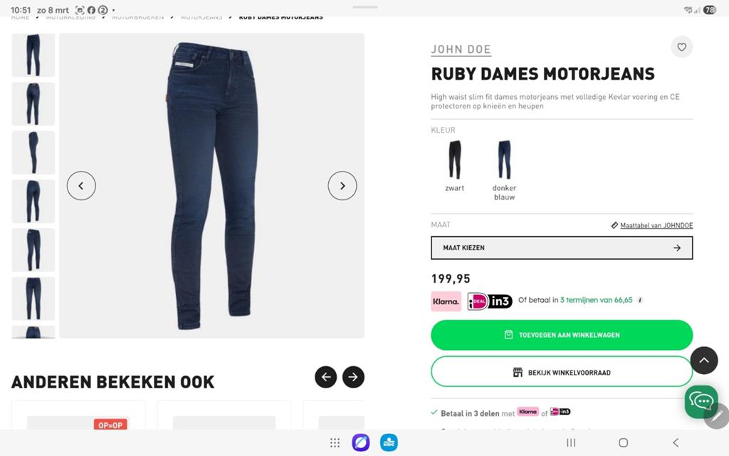 Dames motorjeans splinternieuw, Ophalen, John Doe, Dames, Broek | textiel