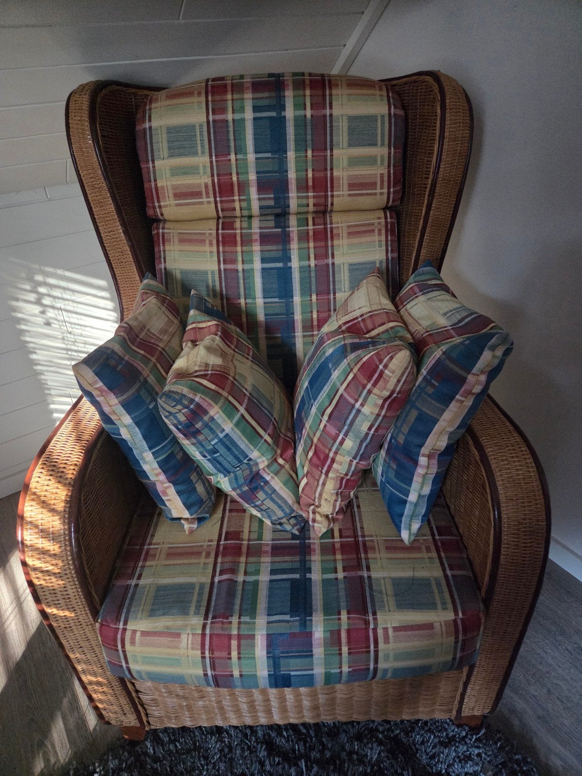 Landelijke rotan fauteuil, Ophalen, Stof
