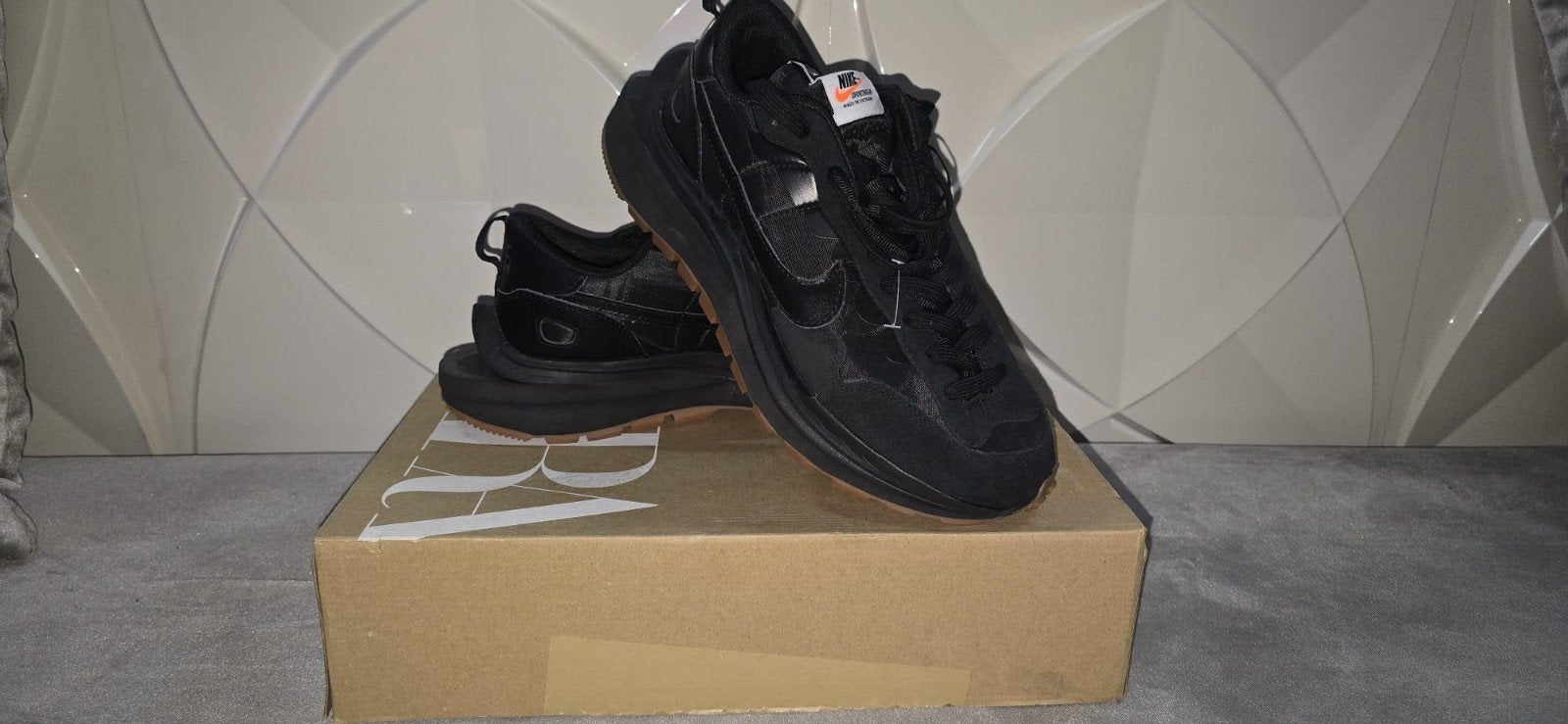 Nike x Sacai Waffle Zwart, Ophalen, Zwart, Nike, Nieuw