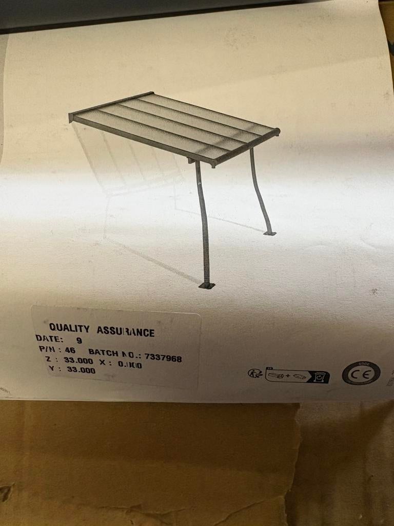 Overkapping in aluminium, Ophalen, Nieuw
