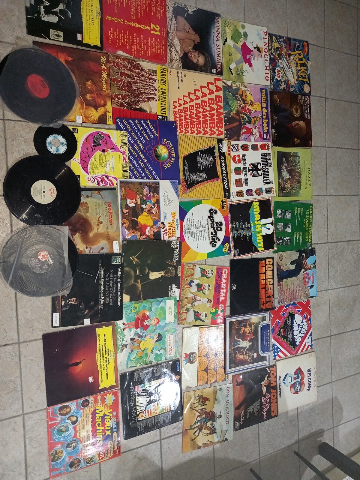 Lot vinyle, Enlèvement
