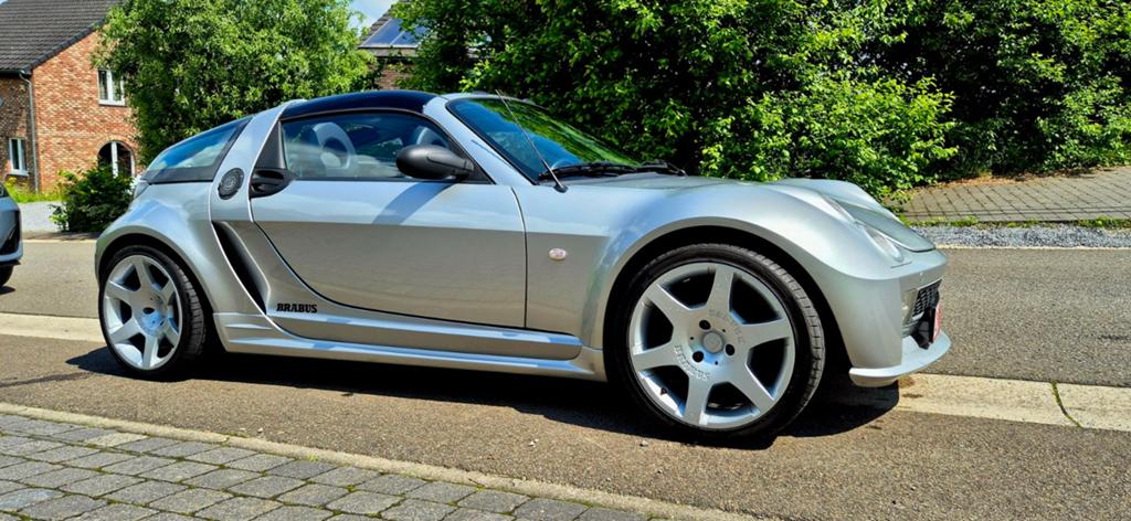 Smart Roadster Brabus 101 pk, Auto's, Zwart, Roadster, Particulier, Zilver of Grijs