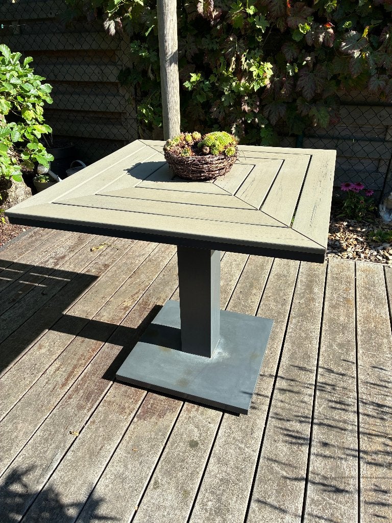 tuintafel, Tuin en Terras, Tuintafels, Ophalen, Gebruikt, Vierkant, Kunststof