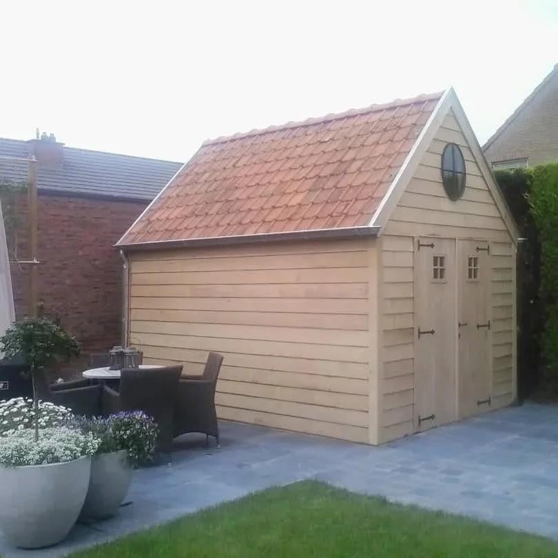 Tuinhuis in eik 3 x 4 meter 9250 €  plaatsen en BTW in, Tuin en Terras, Ophalen, Tuinhuis