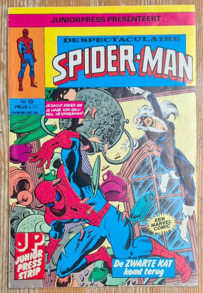 De spectaculaire Spider-Man nr. 13 Juniorpress 1980, Boeken, Verzenden, Europa, Gelezen, Eén comic