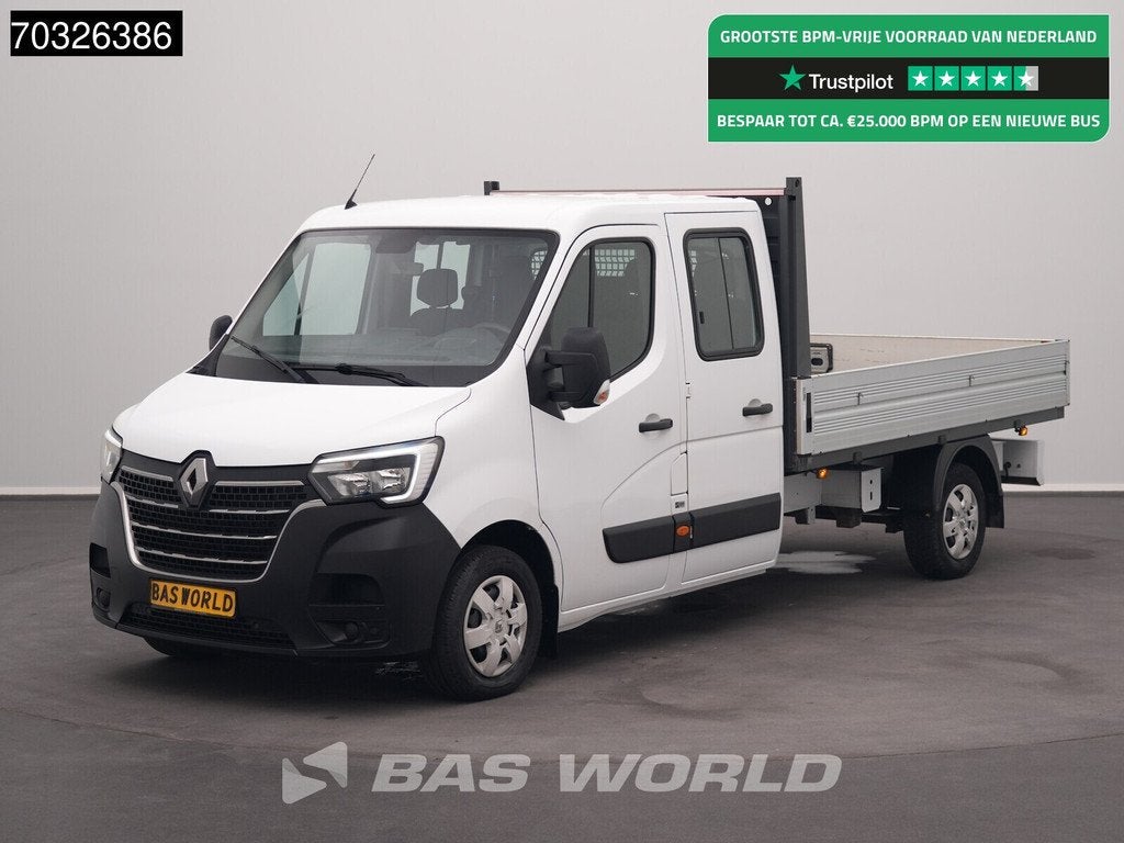 Renault Master 150PK Dubbel Cabine Open Laadbak Trekhaak LED, Autos, Achat, Capteur de lumière, Entreprise, 7 places