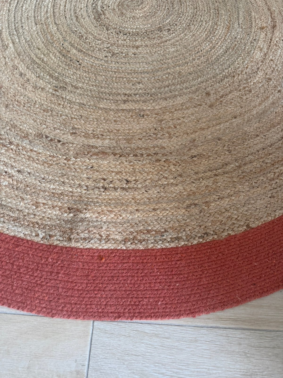 Tapis rond en jute, Enlèvement, Comme neuf, Rond