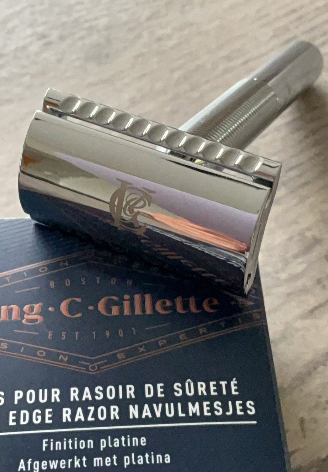 King-C-Gillette scheermesje + 2 doosjes gilletjes, Ophalen of Verzenden, Nieuw