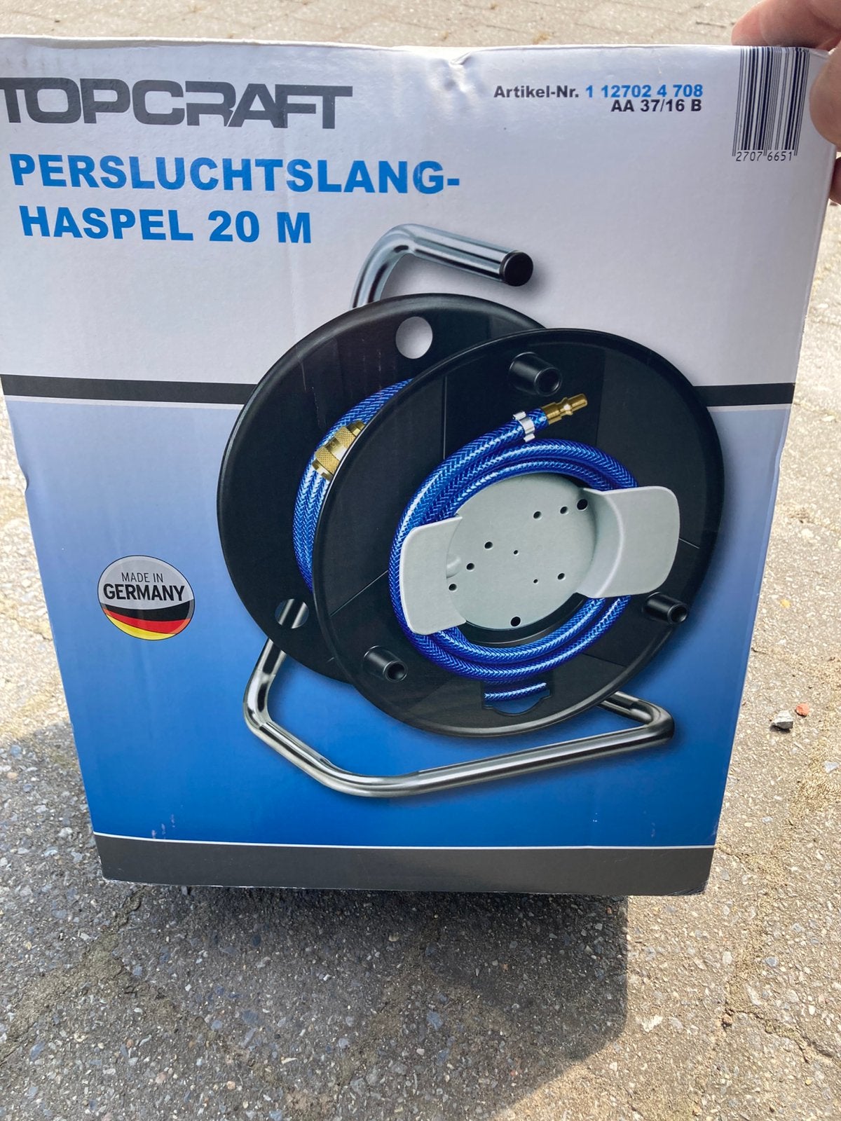 Persluchtslang 20m op haspel NIEUW, Doe-het-zelf en Bouw, Ophalen, Nieuw