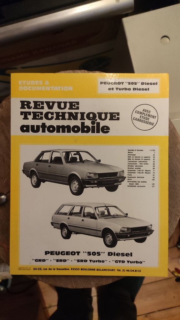 Peugeot "505" Diesel Turbo Diesel Revue technique automobile, Enlèvement ou Envoi