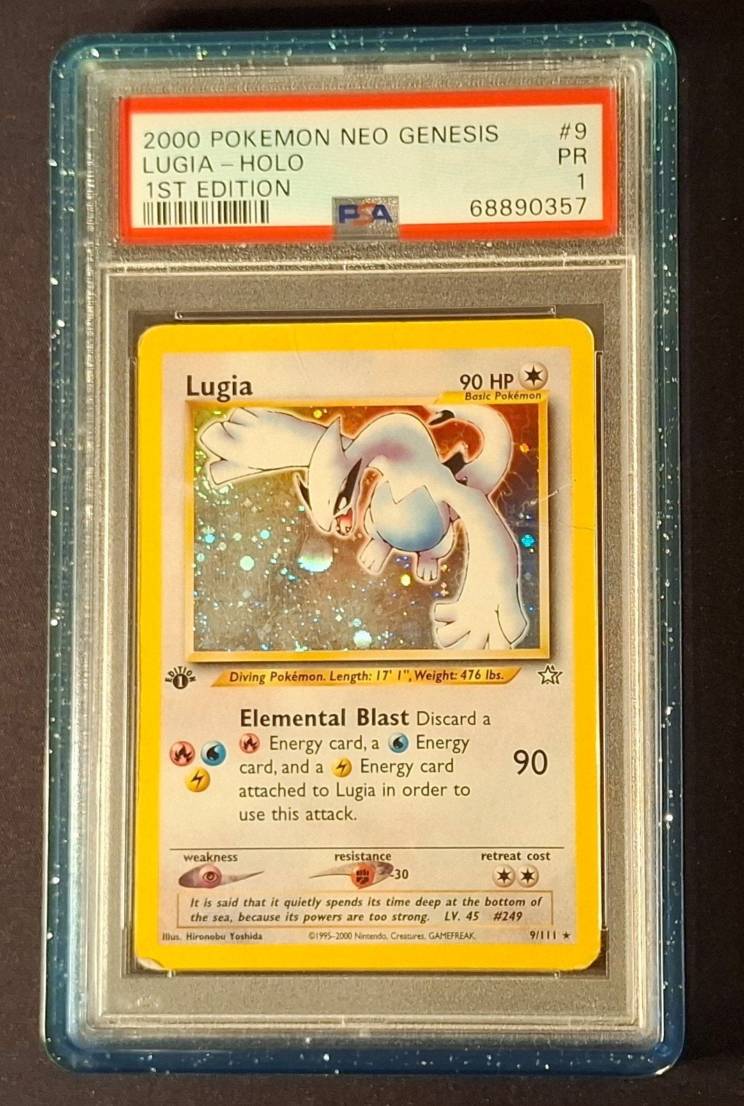 PSA 1 1ste edition #9 Neo genesis, Ophalen, Nieuw, Losse kaart, Foil