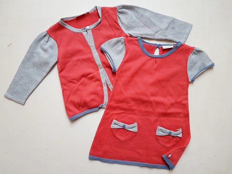NOUKIE'S - Ensemble robe + gilet - T.2 ans – 92 cm, Enlèvement ou Envoi, Ensemble, Utilisé, Noukies