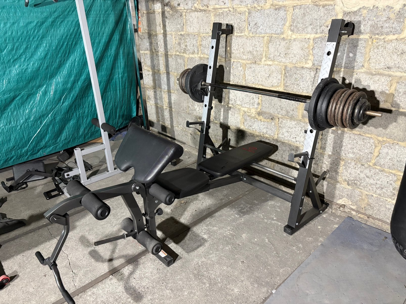 Marcy MD857 bankje, Sport en Fitness, Ophalen, Zo goed als nieuw, Borst