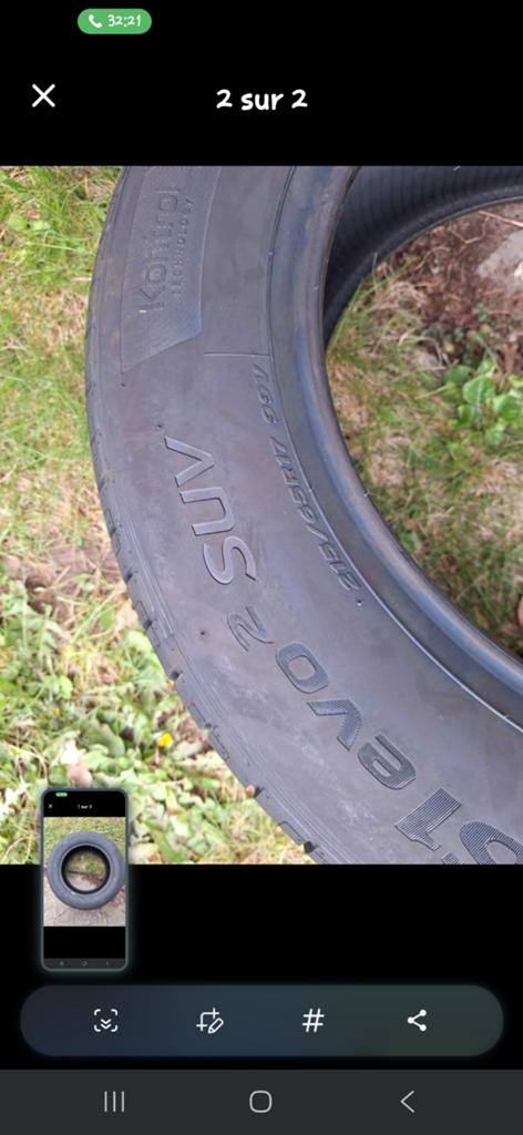 Pneus 
215/65R17, Ophalen