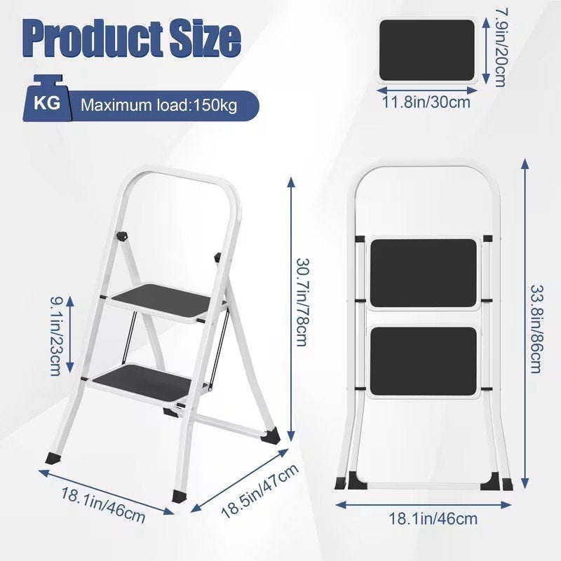 2 ESCABEAU/ESCABELLE 2 et 3 MARCHES METAL EPOXY, Ophalen, Nieuw, Ladder, Opvouwbaar of Inschuifbaar