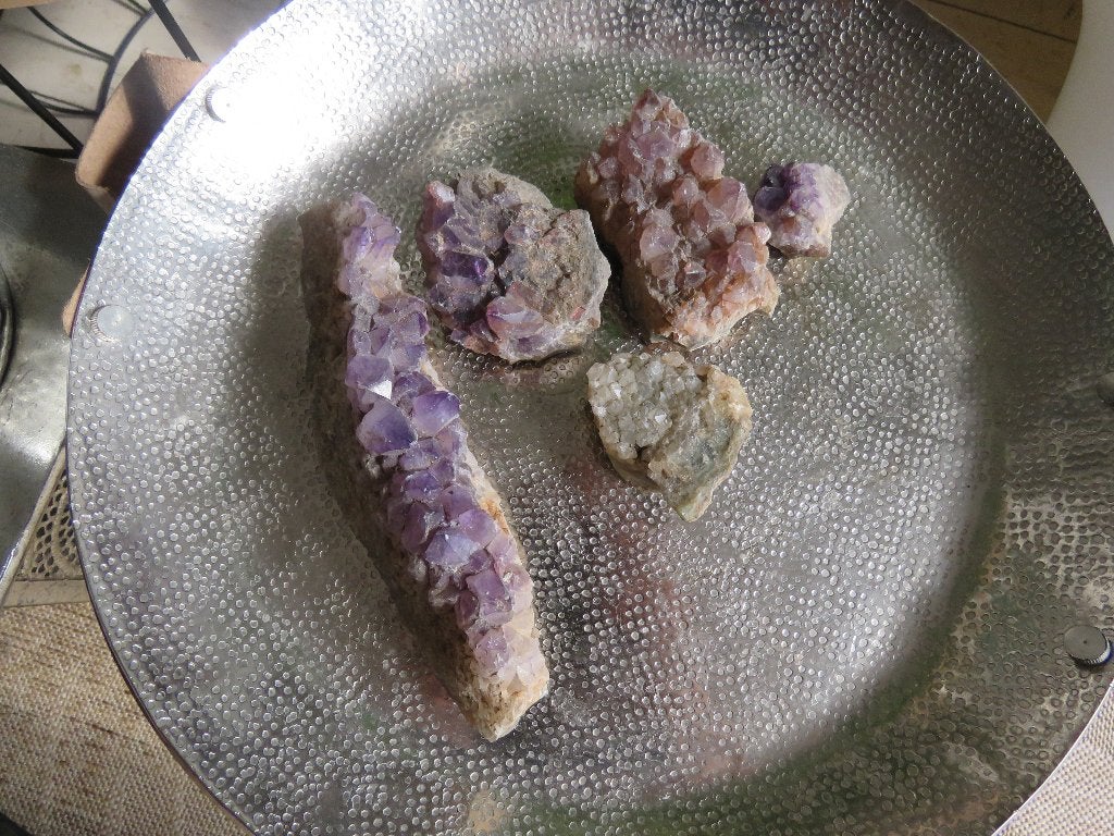 Set mineralen Amethist en Apofyliet, Ophalen of Verzenden