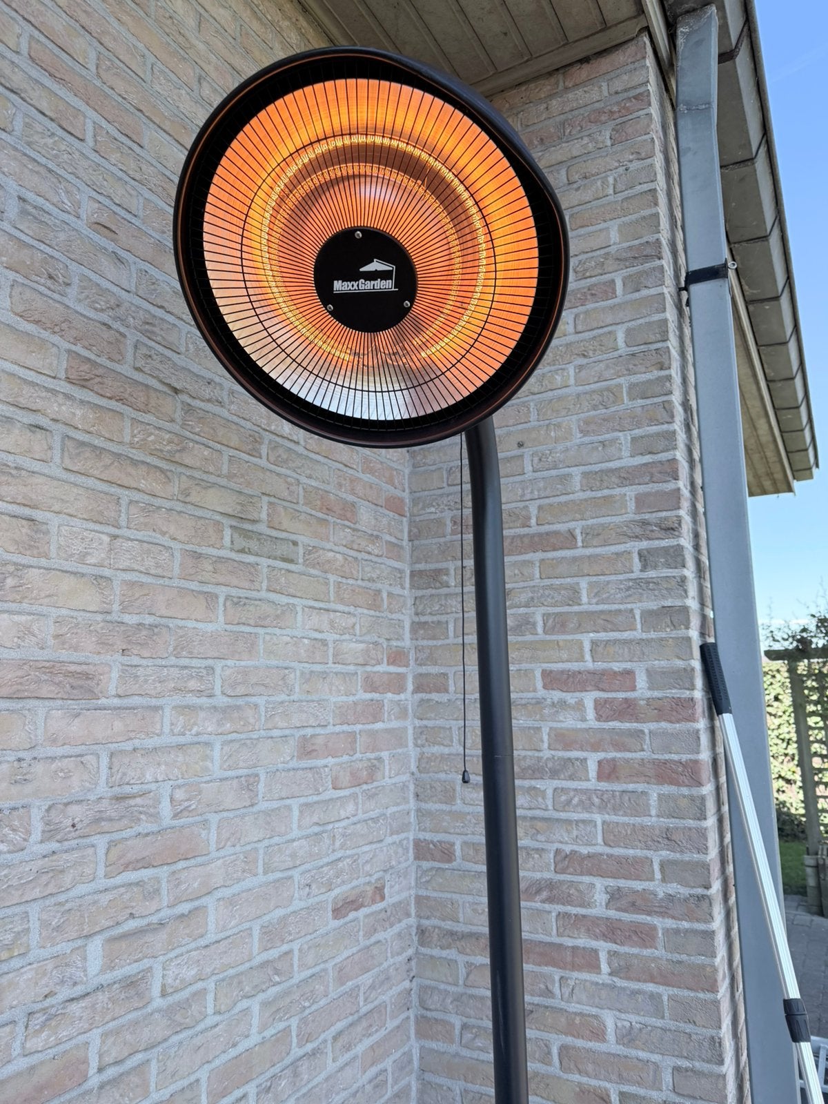 Terrasverwarmer 2000W MaxxGarden 220 cm, Draaibaar, Vloer, Zo goed als nieuw, Ophalen