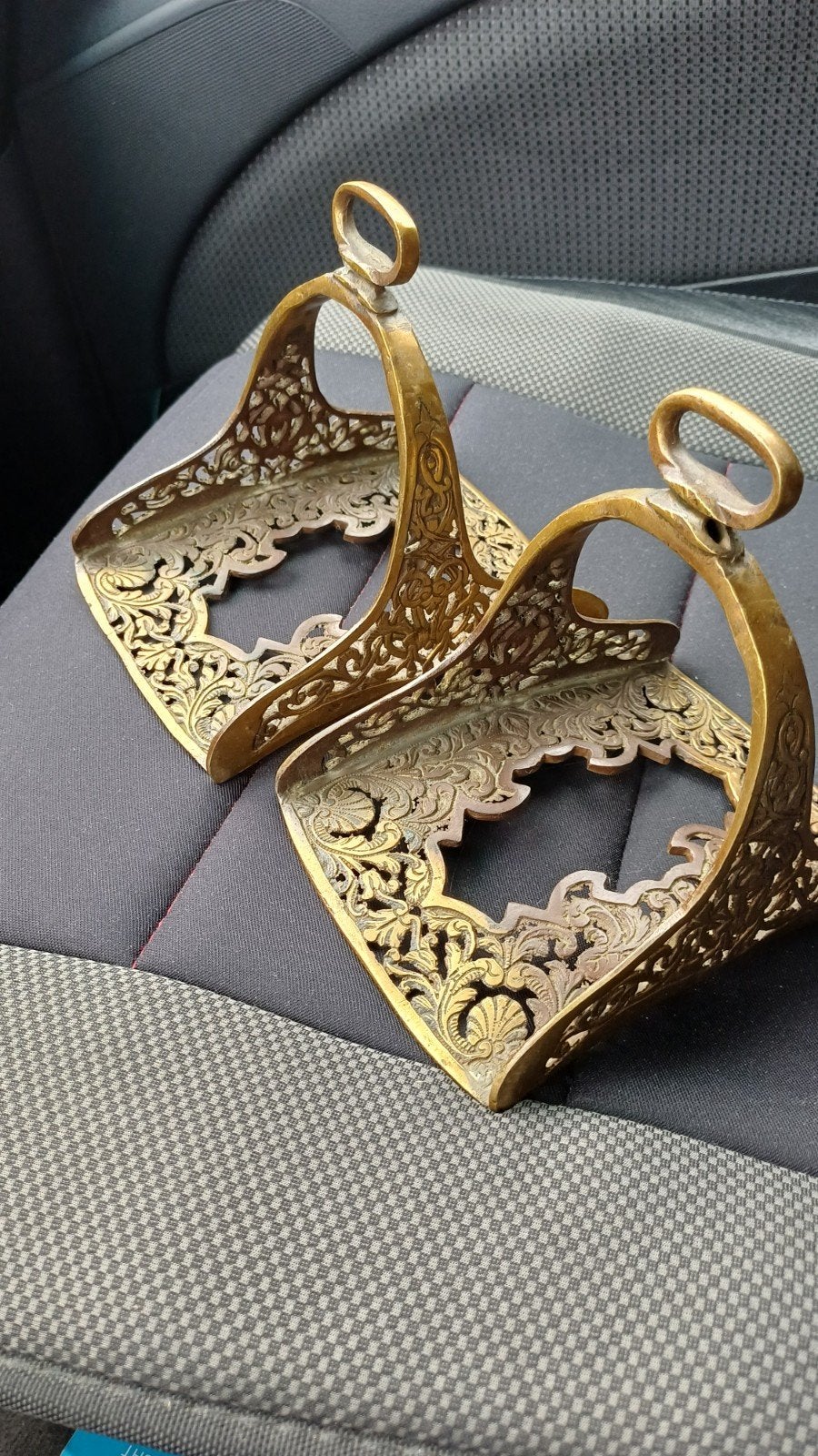2 étriers de cavalerie, étrier de cheval, ancien militaire, Enlèvement ou Envoi, Bronze