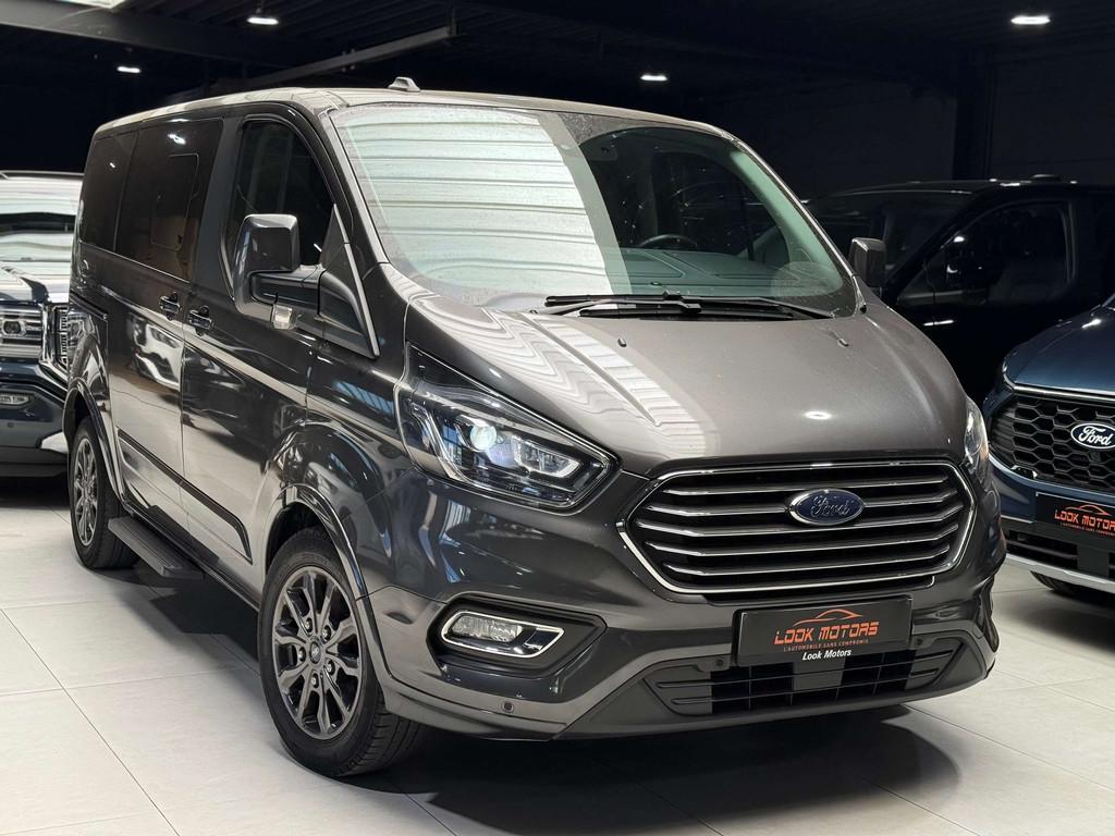Ford Tourneo Custom 2.0 TDCI L1H1 TITANIUM 8 PLACES CUIR GPS, Auto's, Ford, Gebruikt, 4 cilinders, Leder, Bedrijf