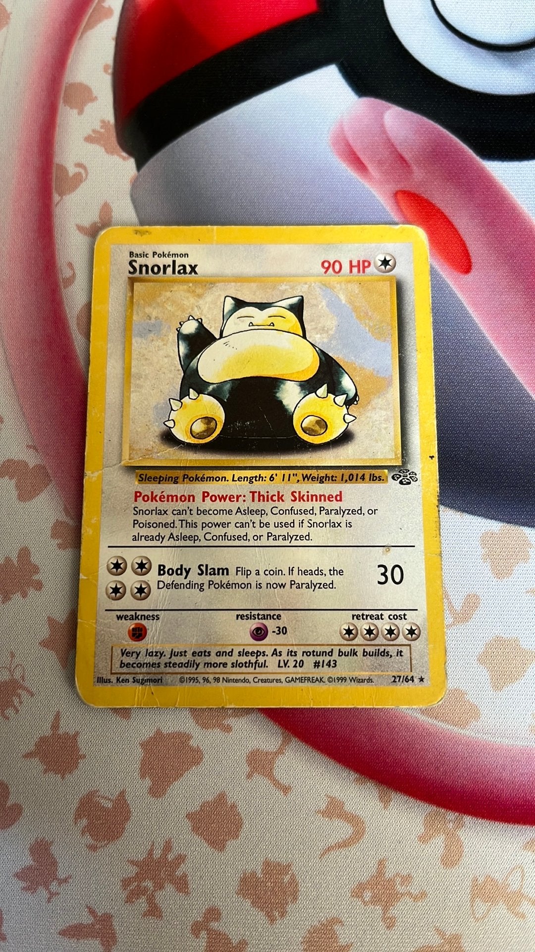 Snorlax jungle common 27/64, Ophalen, Gebruikt, Losse kaart