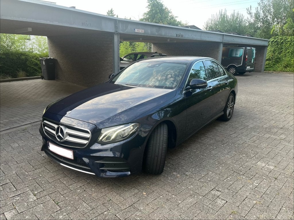 E-klasse 200D - 2017 - Pano - Leder - HUD - 360 camera, Auto's, Automaat, Euro 5, Adaptive Cruise Control, Blauw
