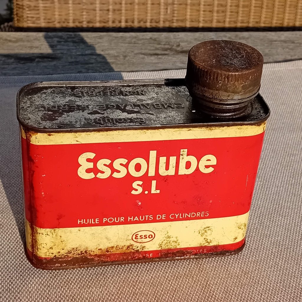 Bidon à huile vintage ESSOLUBE, Enlèvement ou Envoi, Utilisé
