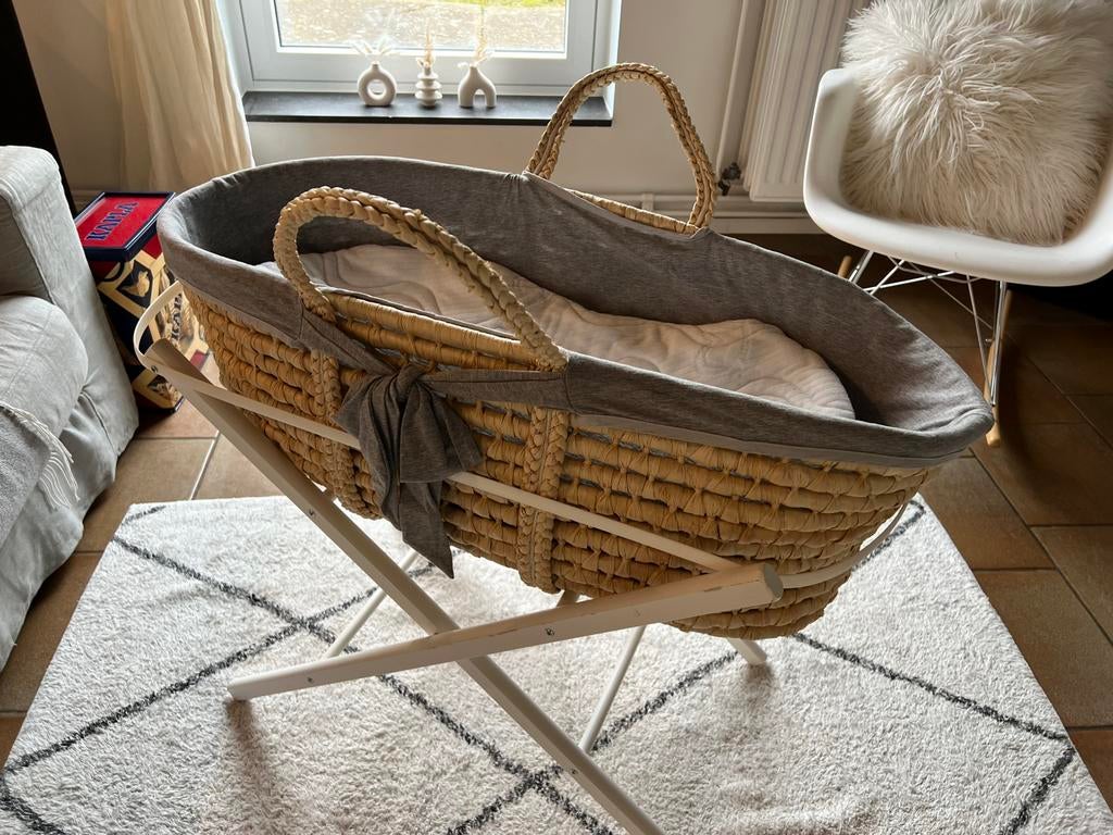 Child Wood - Rieten mand - Babybed voor pasgeborenen, Kinderen en Baby's, Babywiegjes en Ledikanten, Ophalen, Zo goed als nieuw