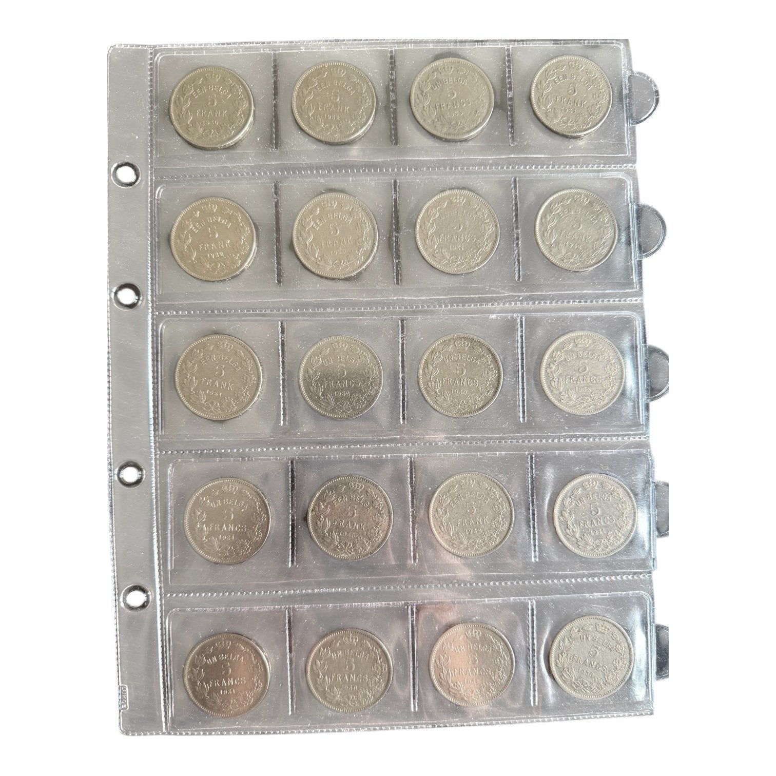 Belgique 20 x 5 francs div annee, Enlèvement