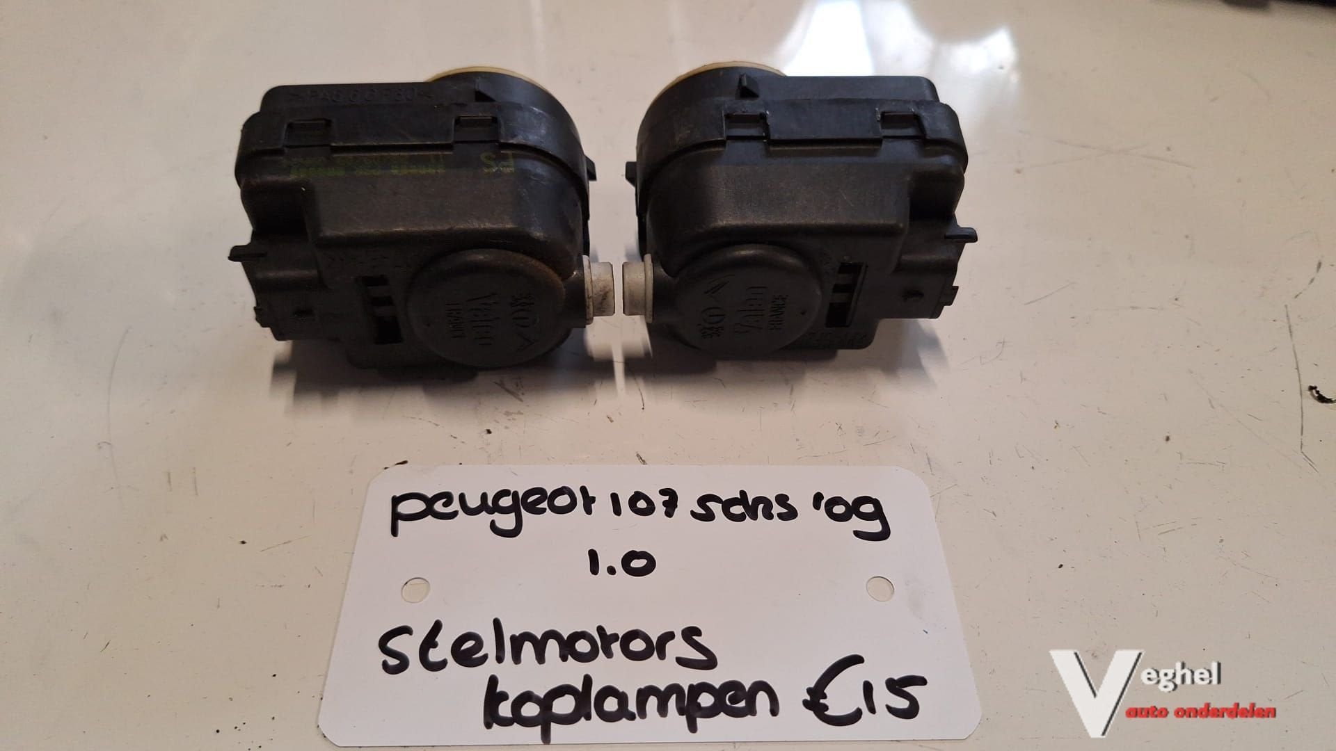 Peugeot 107 5drs 2009 Koplamp Stelmotor, Gebruikt, -, -, Ophalen of Verzenden