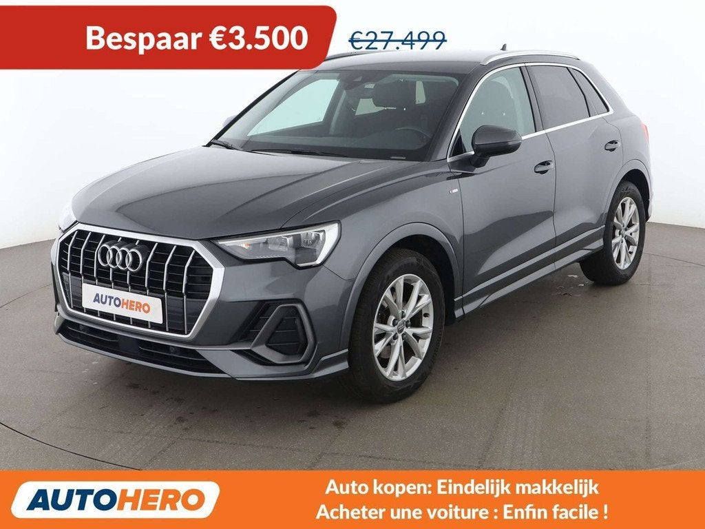 Audi Q3 35 TDI S Line (bj 2019, automaat), Stof, Gebruikt, 1655 kg, https://public.car-pass.be/vhr/9d02f10b-3995-4c3c-8726-88730a237e59