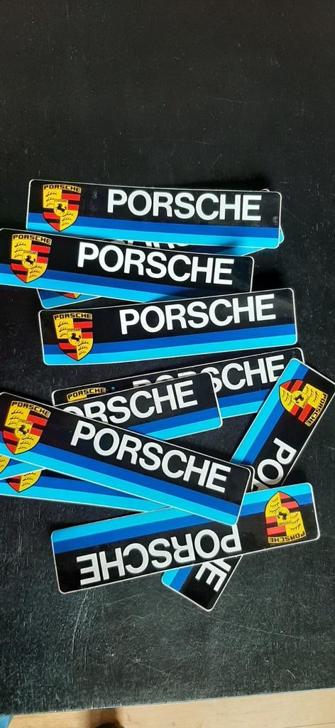 10 autocollants Porsche de 23 cm sur 5 cm, Enlèvement ou Envoi