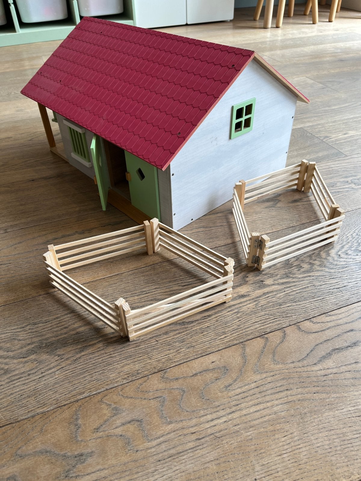 Boerderij + houten hekjes, Ophalen, Gebruikt