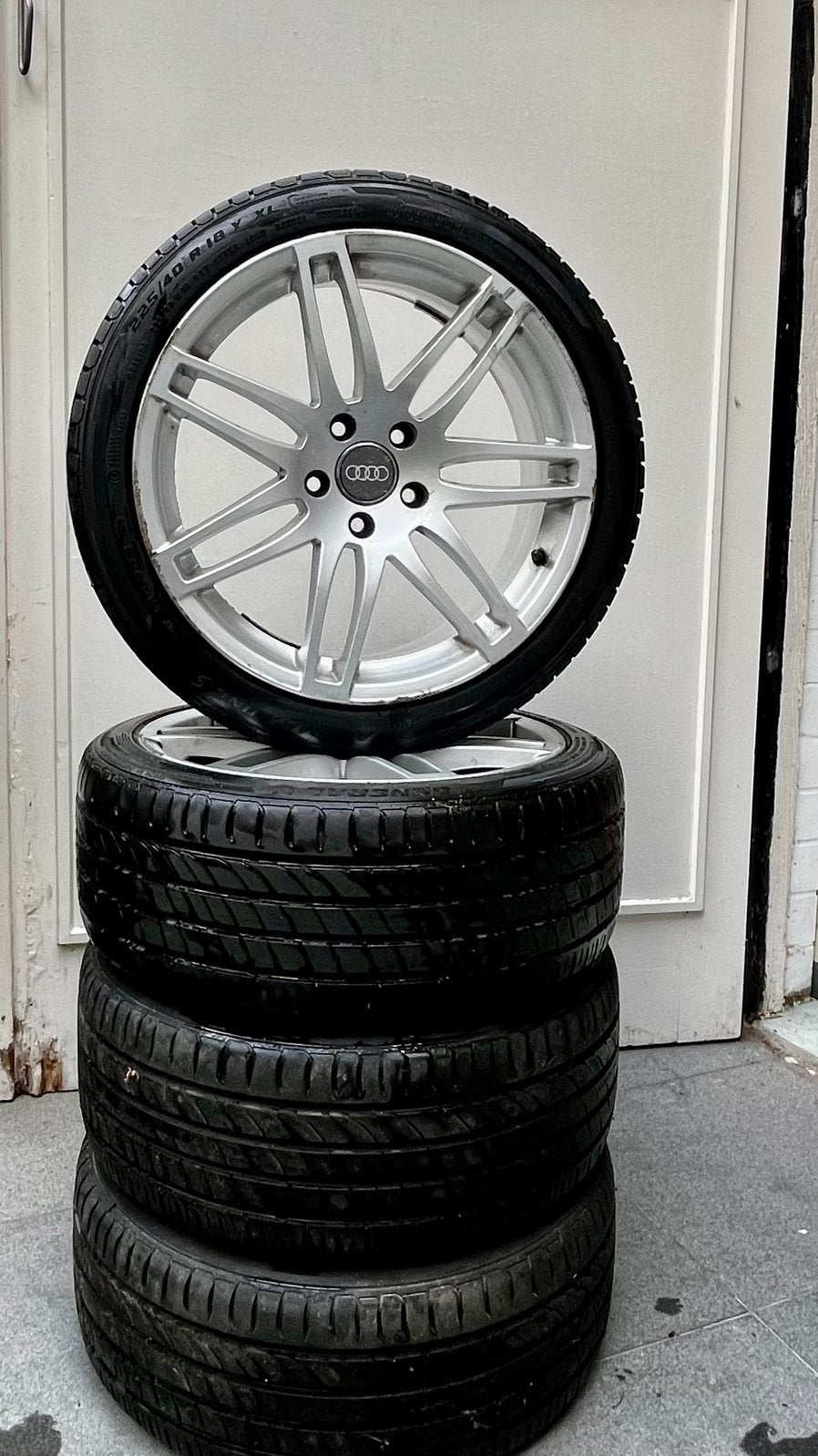 Bande+velgen Audi A3, Auto-onderdelen, Ophalen, 18 inch, Gebruikt, Band(en)