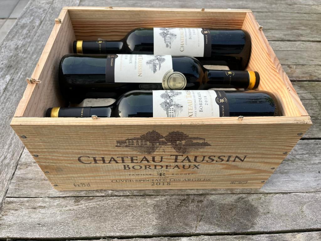 Château Taussin Bordeaux 2018 « Cuvée Spéciale Les Argiles », Enlèvement ou Envoi, Comme neuf, Pleine