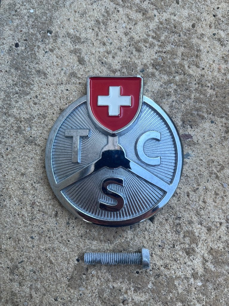 TCS embleem - Uitstekende staat en originele schroeven, Verzamelen, Overige Verzamelen, Ophalen of Verzenden, Gebruikt