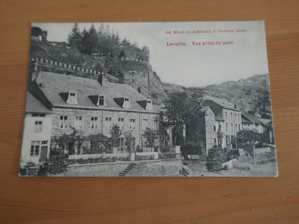 la roche vue prise du pont, Ophalen of Verzenden, Gelopen, Luxemburg