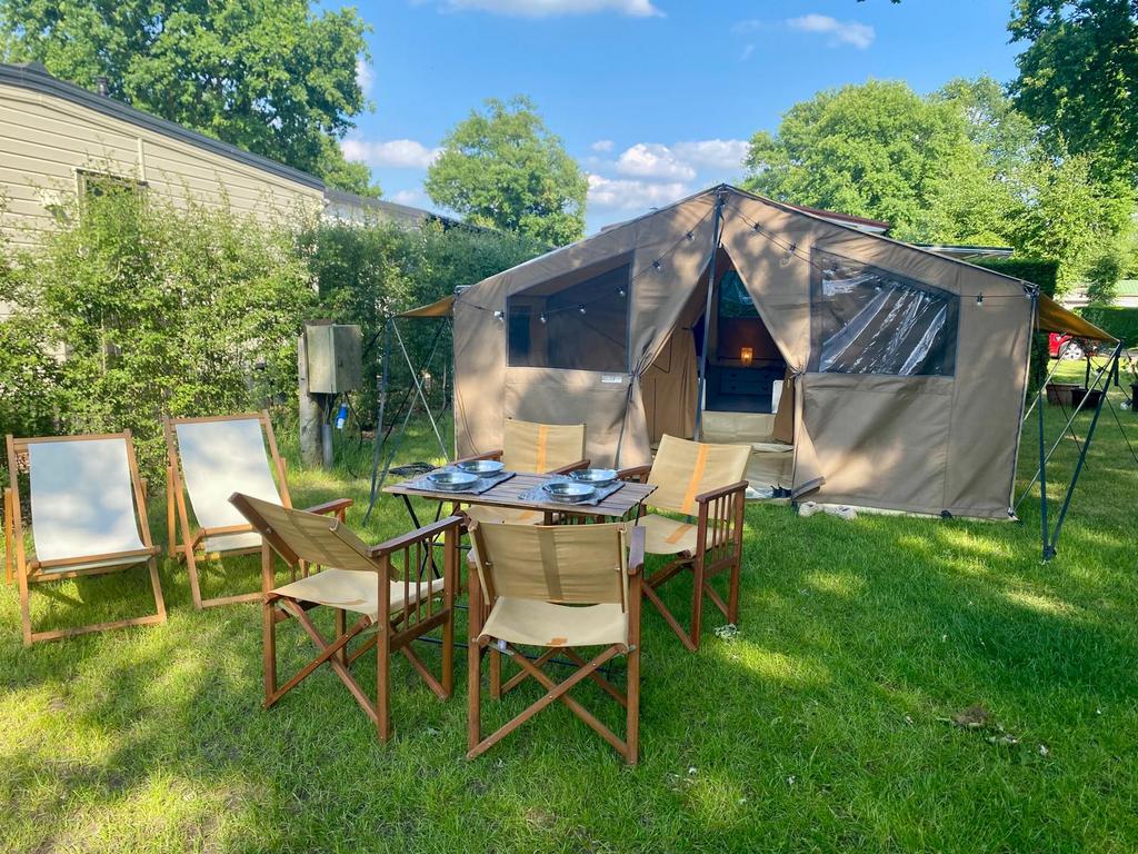 Cabanon Safari Lodge vouwwagen, Caravans en Kamperen, Vouwwagens, Ophalen, Beige, Cabanon, Aanwezig
