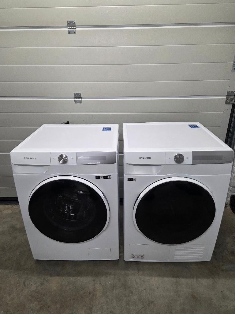 Samsung wasmachine en warmtepompdroger 8 kilo, 1200 à 1600 tours, Programme lavage à la main, Comme neuf, Chargeur frontal