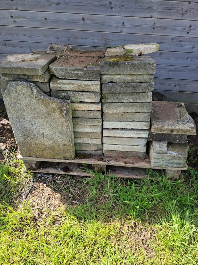 Tuintegels / dalstenen, Ophalen of Verzenden, Gebruikt, 10 m² of meer, Terrastegels