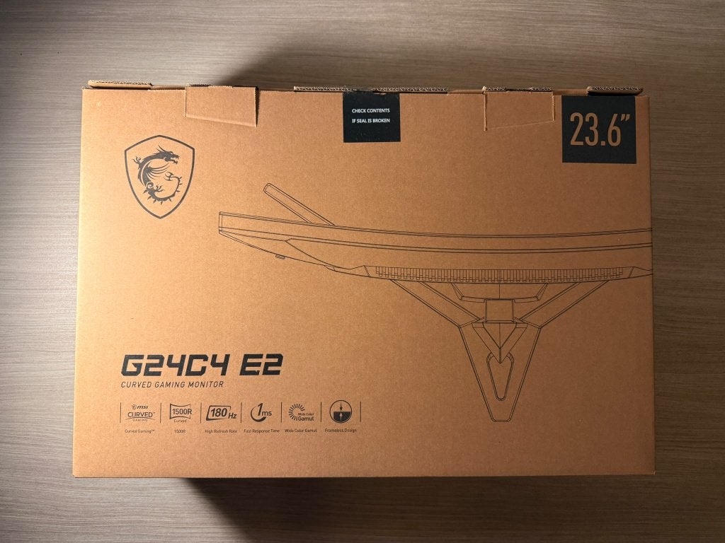 MSI G24C4 E2 Gamingmonitor – 24 inch – 180Hz – Met Doos, Gaming, HD, Enlèvement ou Envoi, 1 à 2 ms