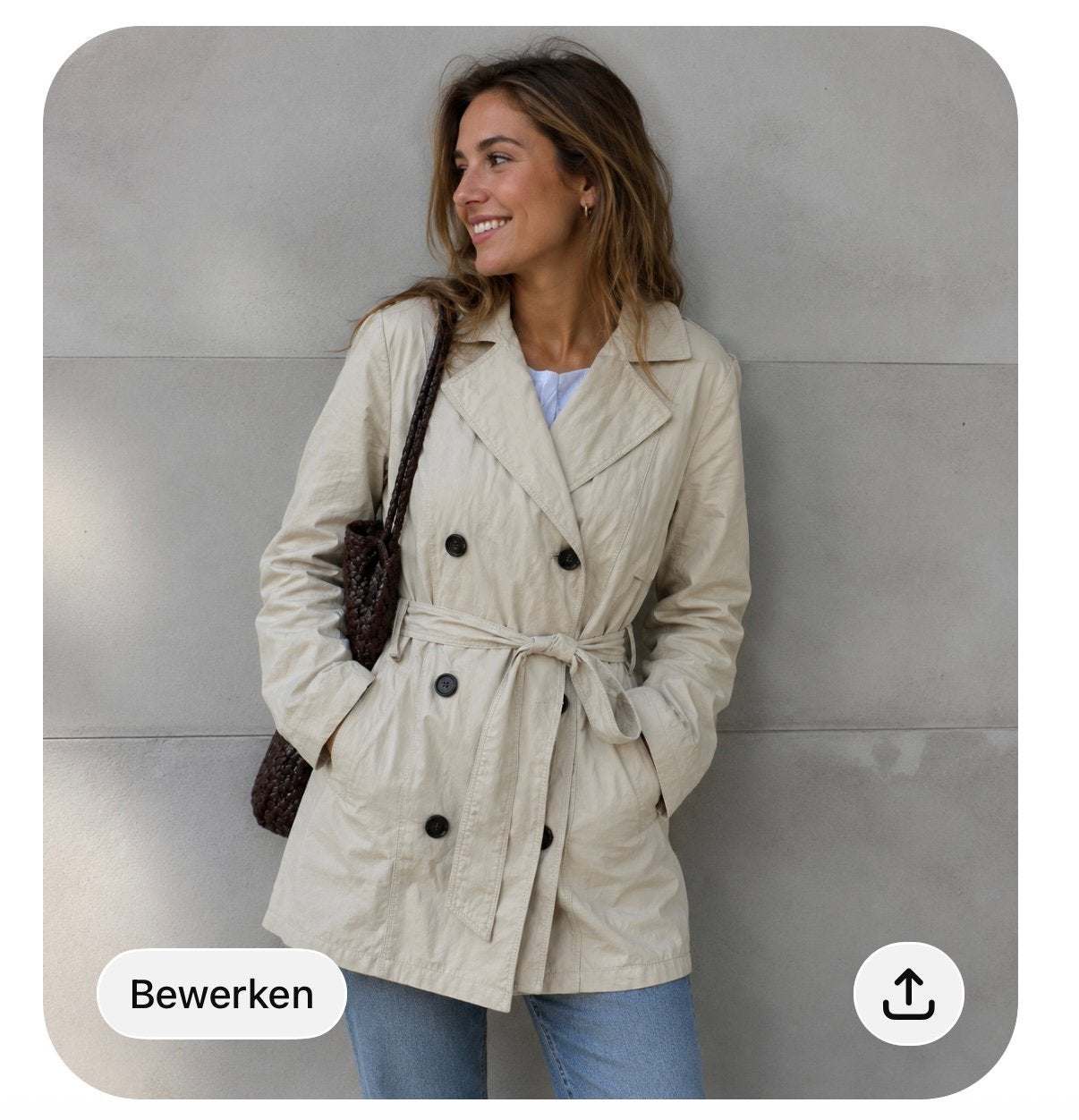 Zara Basic trenchcoat, Kleding | Dames, Ophalen of Verzenden, Gedragen, Maat 36 (S), Beige