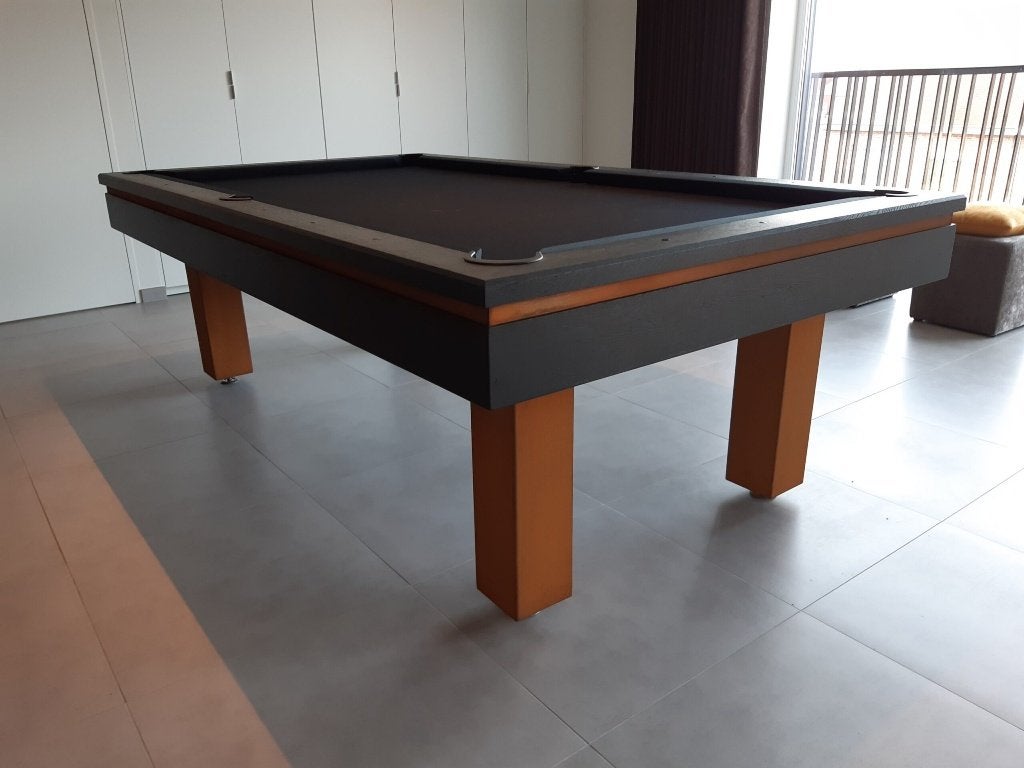 Billard américain Cortensteel — chêne et corten | ’t Clubke, Sports & Fitness, Enlèvement, Neuf, Table de billard