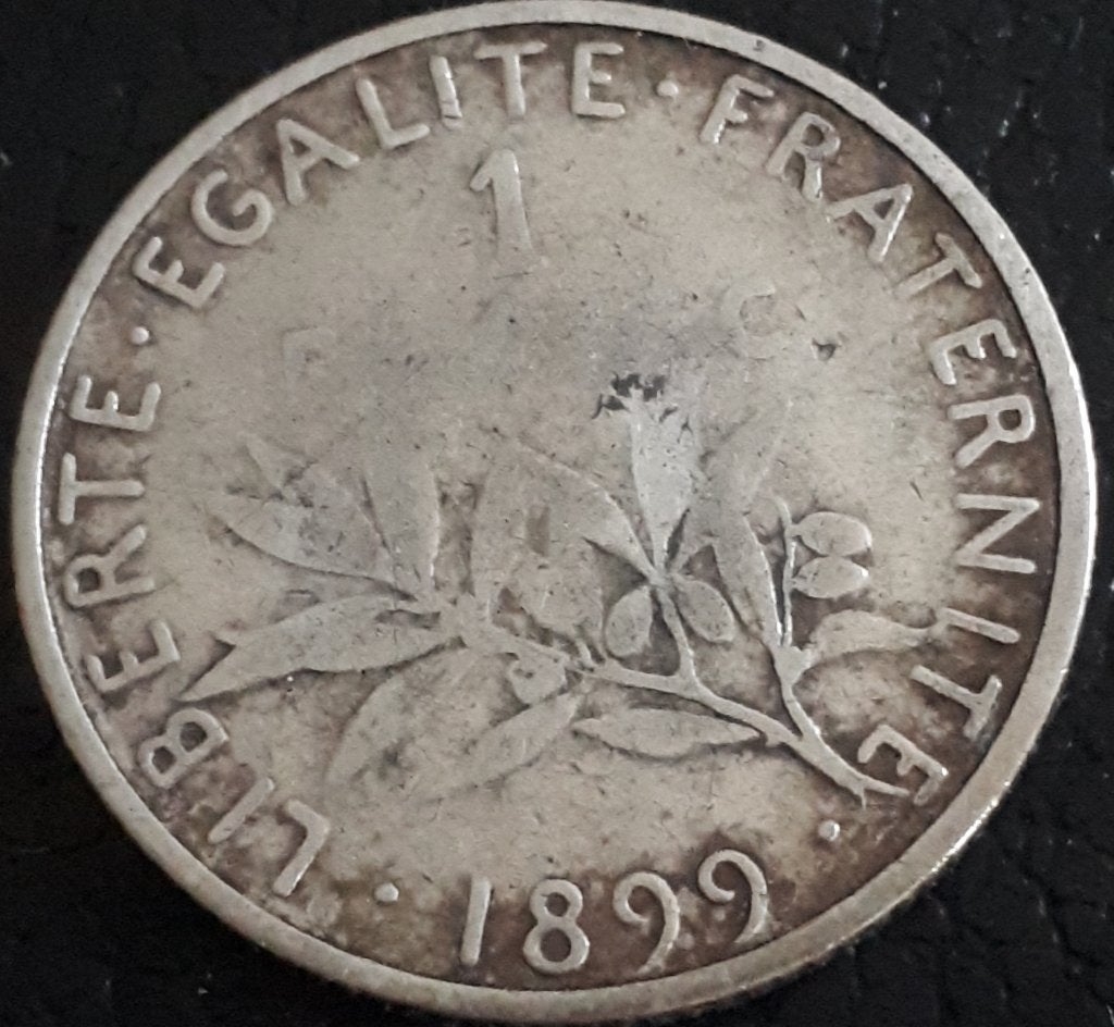 FRANCE/FRANCE/1 FRANC 1899 KM 876, Enlèvement ou Envoi, France, Monnaie en vrac, Argent