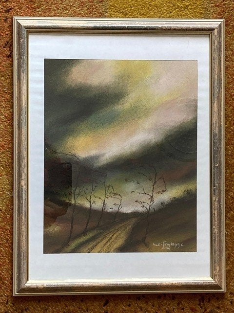 schilderij Rudi Fonteyne Herfst Wind Pastel, Ophalen of Verzenden, Pastel