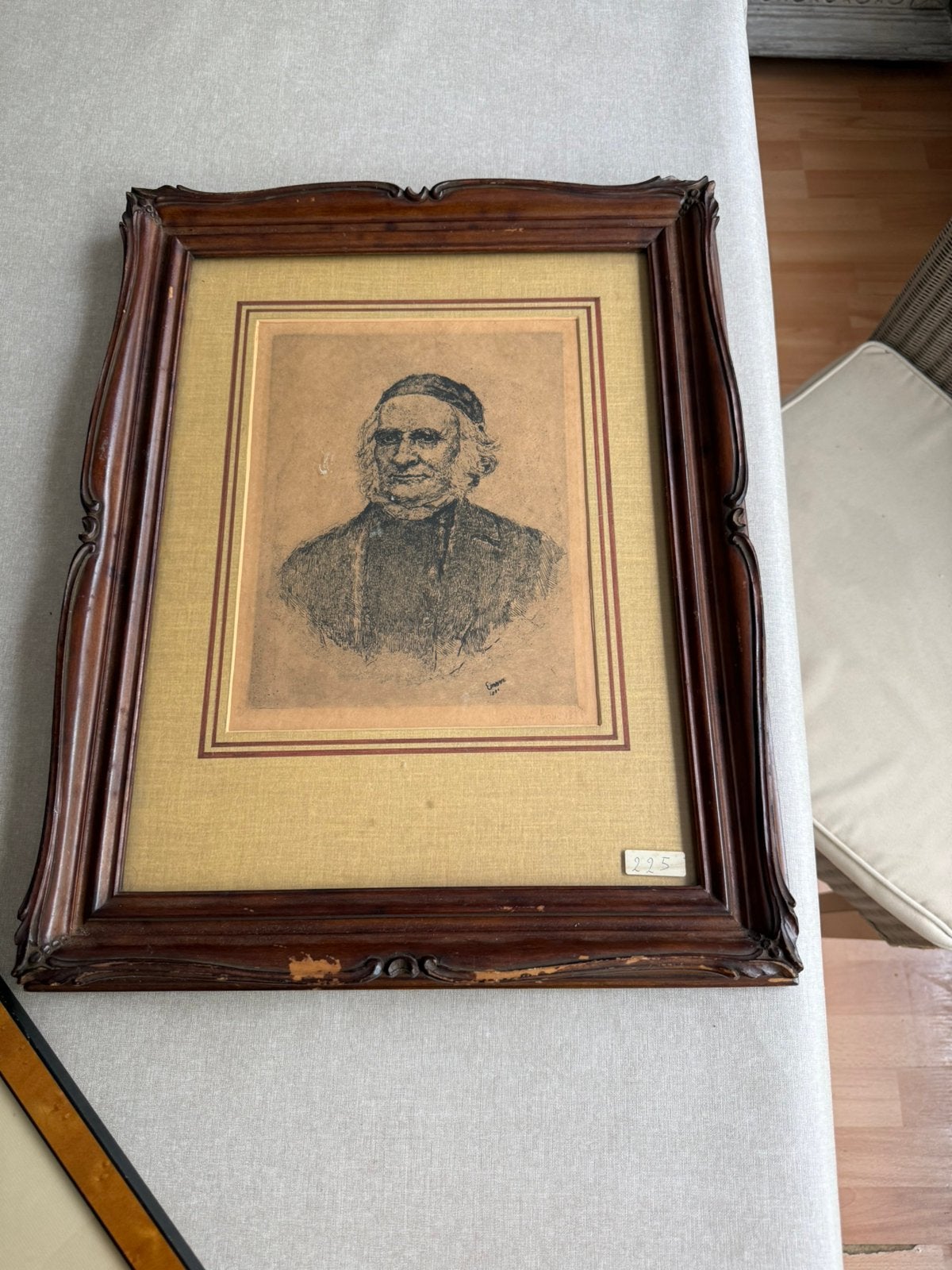 James Ensor - Portrait of Elias Fries (1886) - Ets / Gravure, Antiek en Kunst, Ophalen
