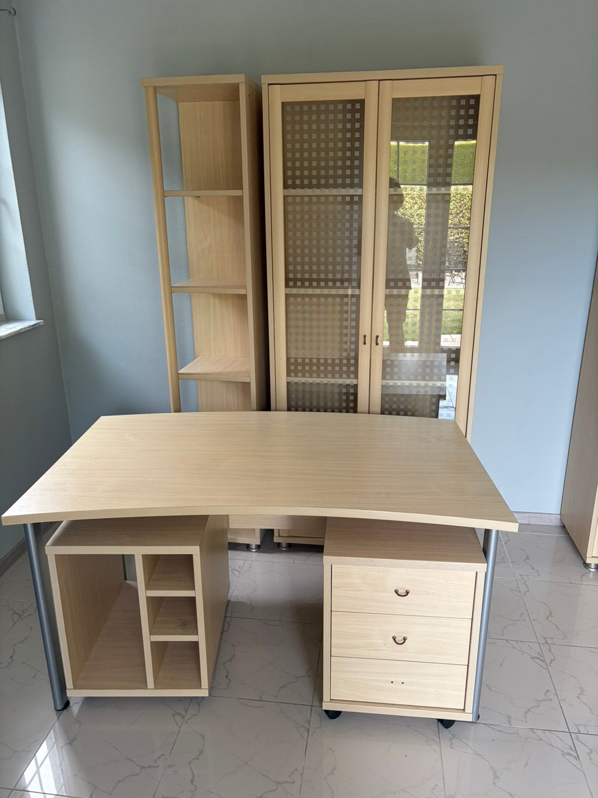 boekenkast met bureau, Maison & Meubles, Bureaux, Enlèvement, Comme neuf