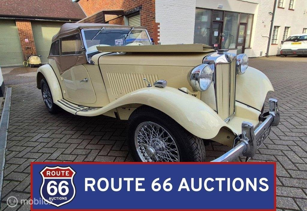 MG TD | 1951 | Route 66 Auctions, Auto's, Gebruikt, Zwart, Bedrijf, Handgeschakeld
